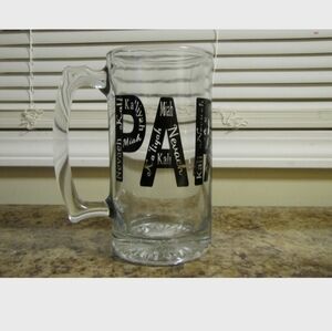 Personalized beer mug with names inside name of choice
